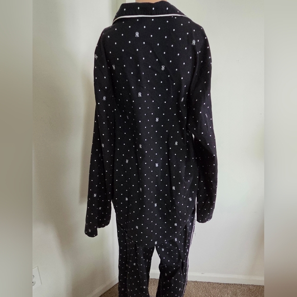 Victoria's Secret Womens Black White Pajama Set Size Large PJ Set - Picture 8 of 11
